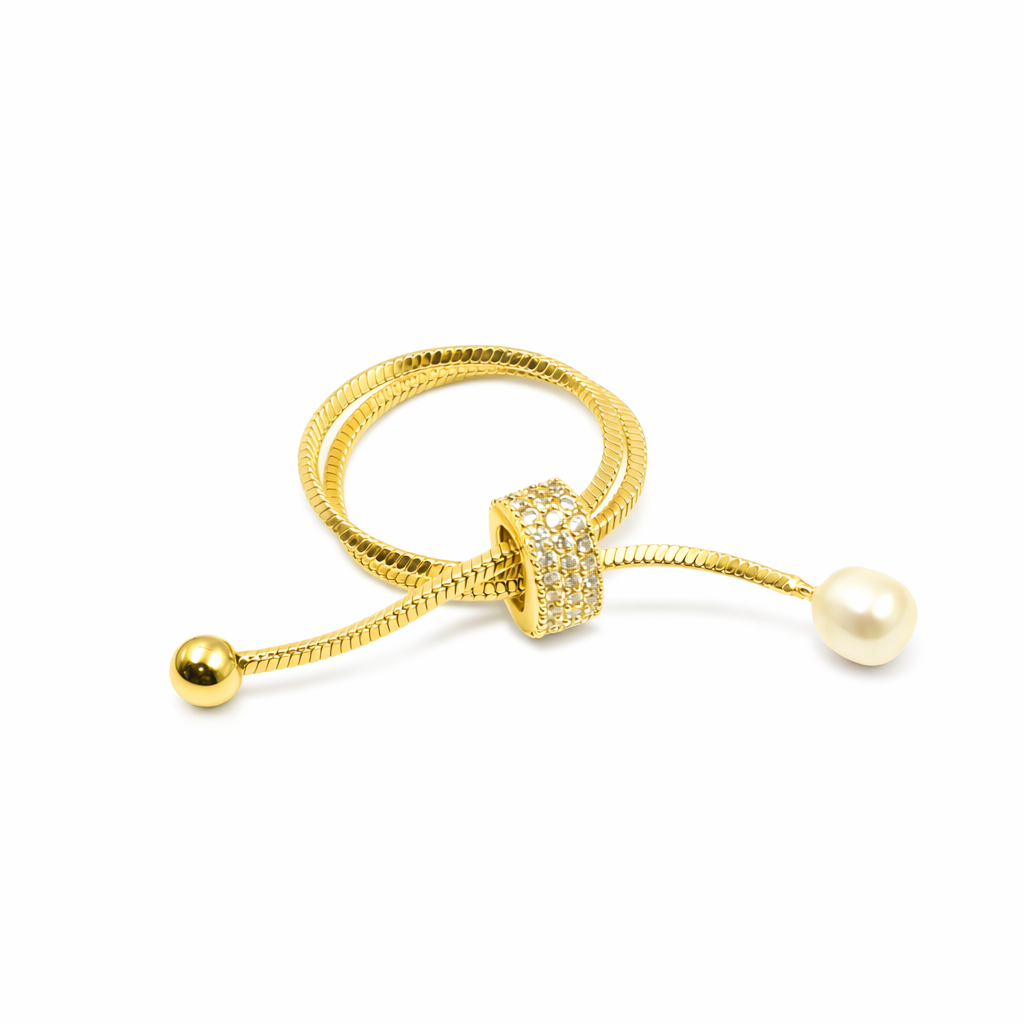 Parisian Pearl Twist Ring