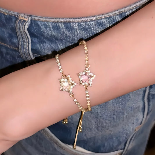 Lucky Pink Star Bracelet