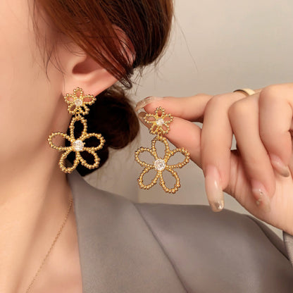 Duo Golden Fleur Earrings