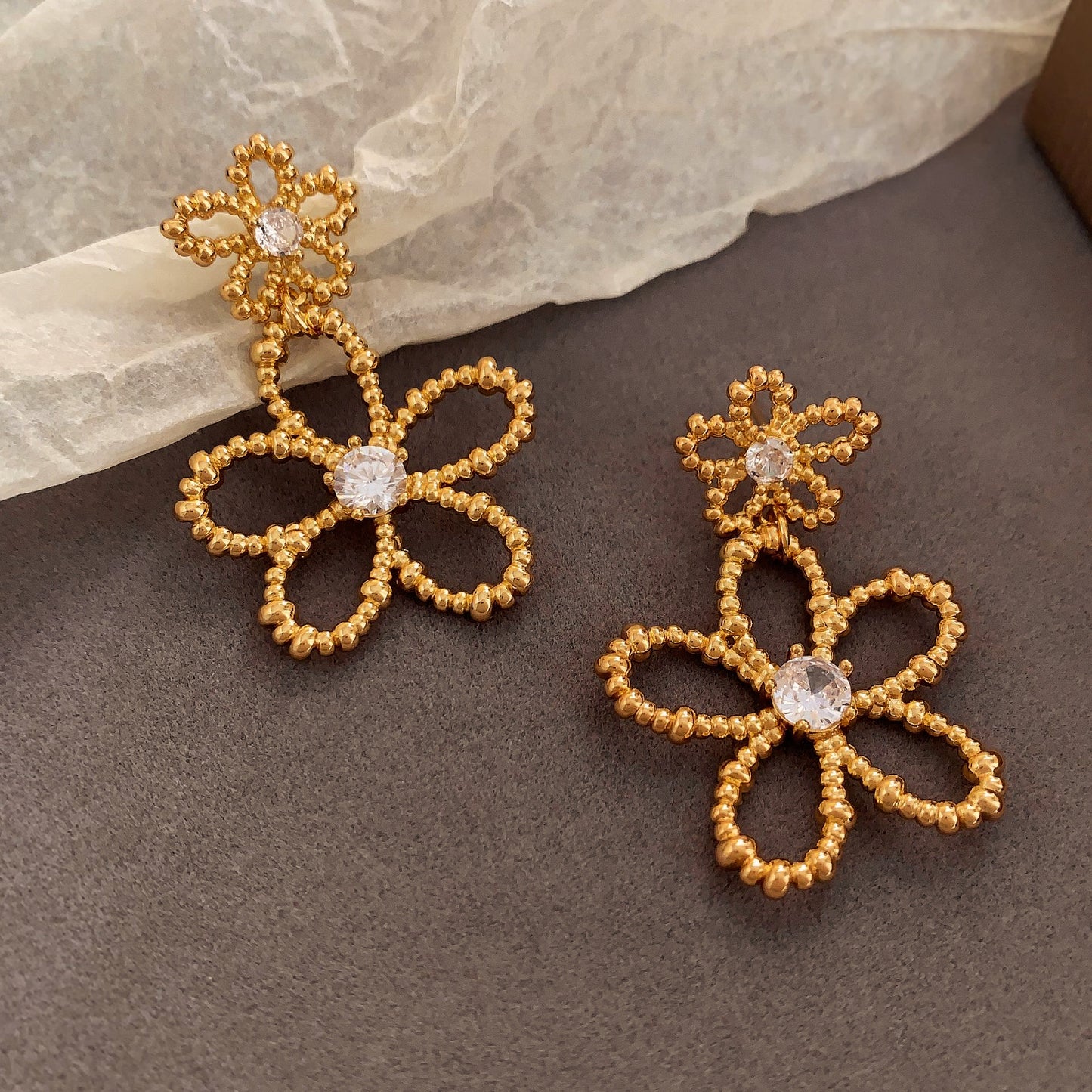 Duo Golden Fleur Earrings