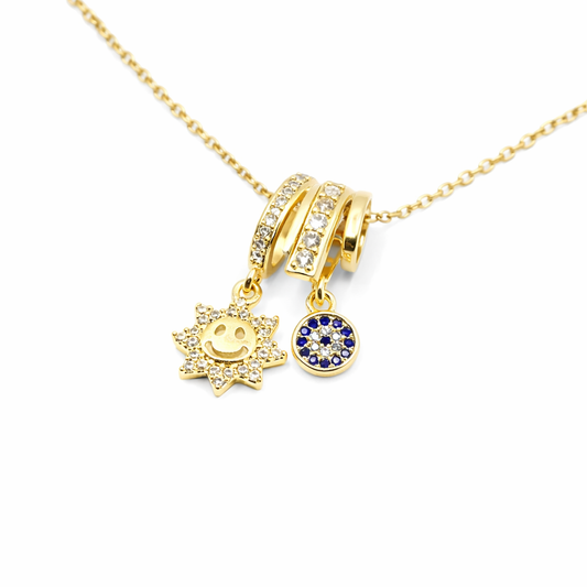 Sunny Bloom Smile Pendant Necklace