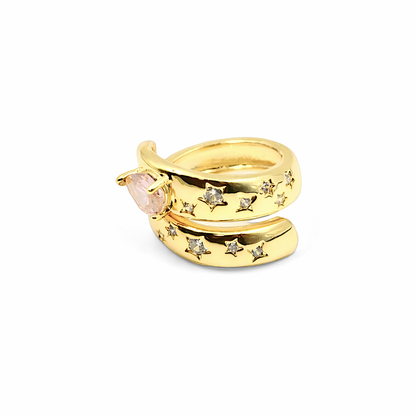 Pink Starlit Double Ring