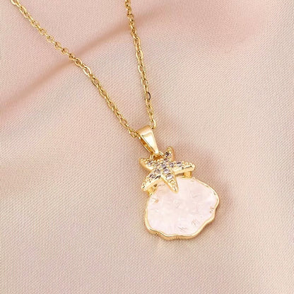Seabreeze Star Shell Pendant Necklace
