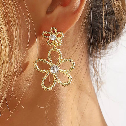 Duo Golden Fleur Earrings