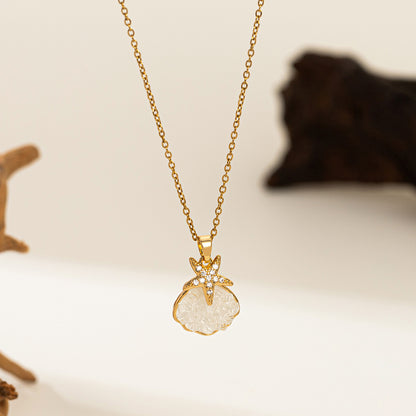 Seabreeze Star Shell Pendant Necklace