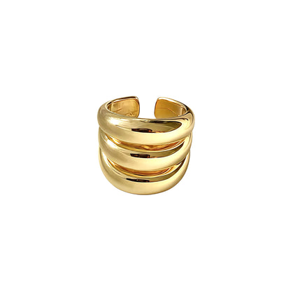 Triple Gleam Geometry Ring
